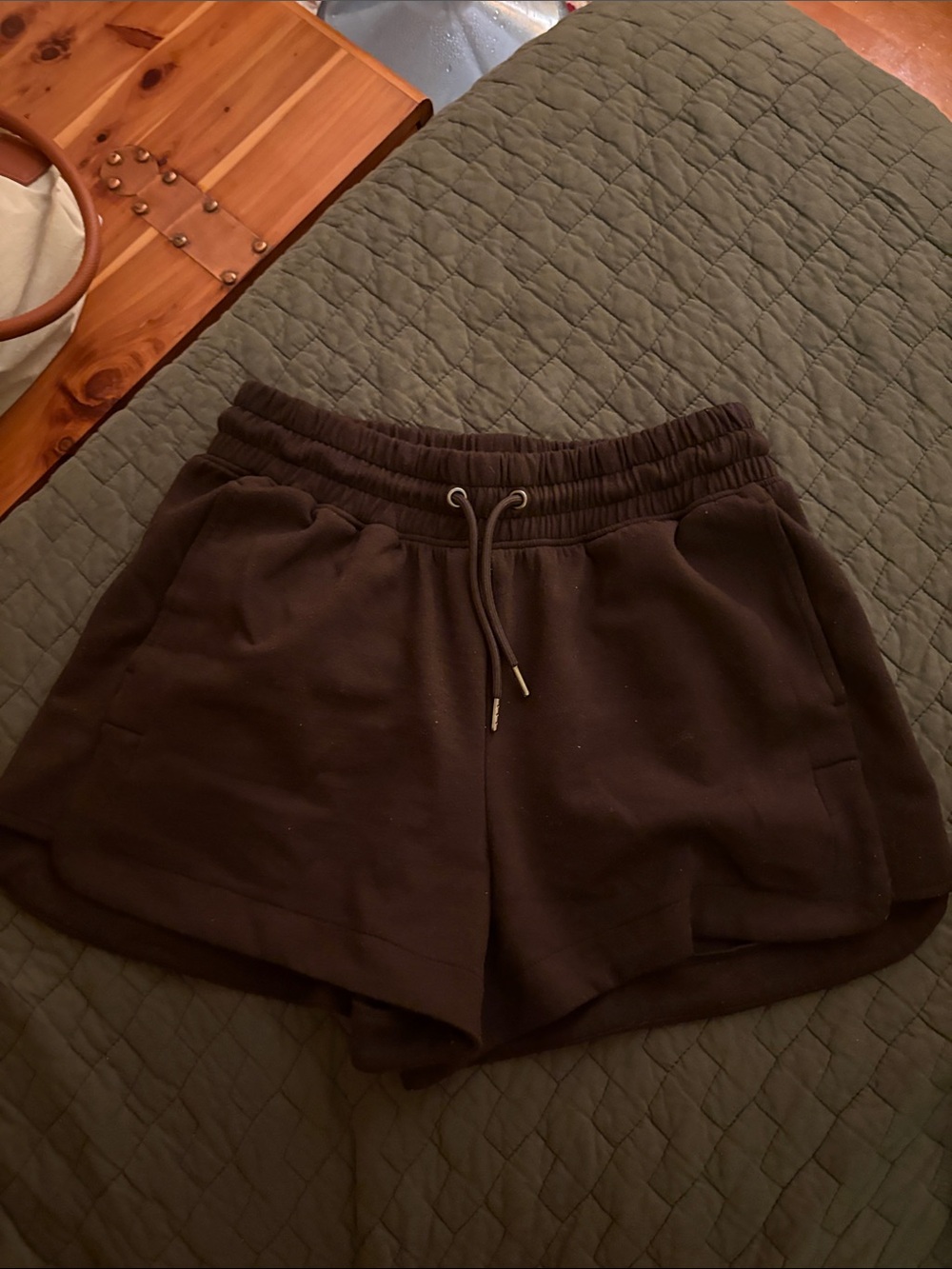 Women's Black Drawstring Lounge Shorts